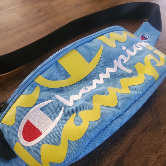 Champion Prime Sling Pack Backpack Crossbody Retro‎ Blue Yellow - Picture 1 of 11